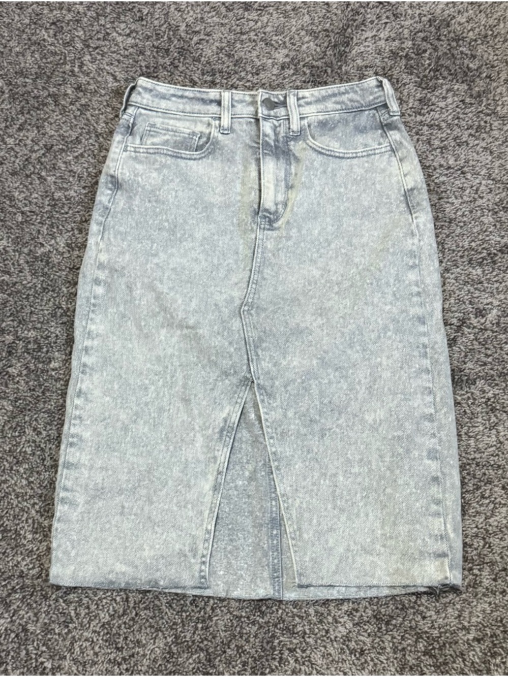 Hollister‎ Light Wash Ultra High-Rise Denim Skirt Size 26, (A-14)